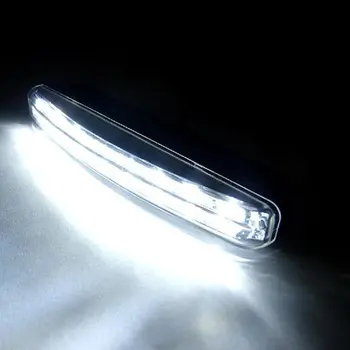 2gab 12V 8 LED Spuldzes Universal Car Styling Dienas Gaitas Baltās Gaismas DRL Braukšanas Auto Baltās Gaismas Miglas Lukturi