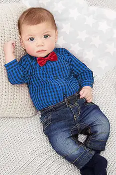 2gab Bērniem, Baby Boy Tops+Džinsa Bikses Apģērbs, Apģērbu Komplekts