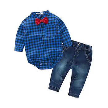 2gab Bērniem, Baby Boy Tops+Džinsa Bikses Apģērbs, Apģērbu Komplekts