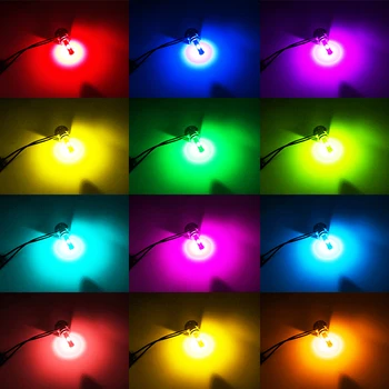 2gab H7 LED Spuldzes RGB LED Lukturu Visām Automašīnām Super Spilgti 80W 8000LM Lukturis APP Bluetooth Mūzikas Vadības Led Miglas lukturi