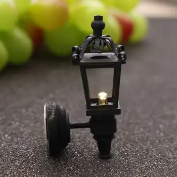 2gab Miniatura Streetlight LED Elektroniskās Rotaļlietas Ainavu Leļļu Nams Piederumi Simulācijas Miniatūra LED Sienas Apgaismojuma Modelis