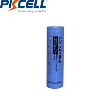 2gab PKCELL ICR 18650 Litija baterijas ICR18650 3,7 v Uzlādējams Li-ion Akumulators 3350mAh Flat Top NĒ Pcm Lukturīšu DIY