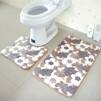 2gab vannas paklājiņus un tualetes uzstādīt bez slīdēšanas 45x50cm un 50x80cm/17.71x19.68in un 19.68x31.49in 55