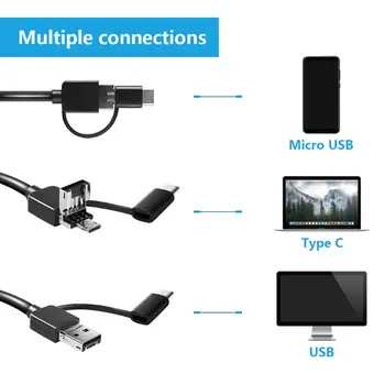 2MP 1080p 3 in 1 USB Type-C Micro-USB 1000X Lupu, Mikroskopu, Kamera Video Endoskops android Tālrunis OSX Windows PC