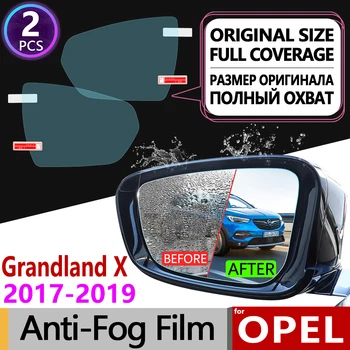 2pc, lai Opel Grandland X 2017 2018 2019 2020 Pilnībā Segtu Anti Miglas Filmu Atpakaļskata Spogulis Anti-Miglas Piederumi, Auto Uzlīmes, Vauxhall