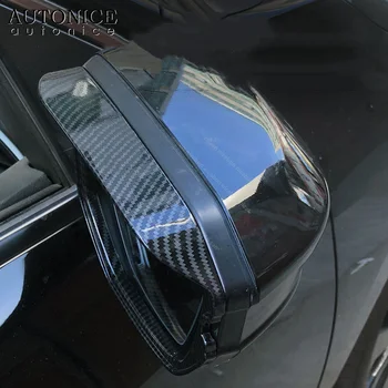 2pc Oglekļa Šķiedras Krāsu Sānu Durvīm Spoguļi Segtu Lietus apăērbs sejas aizsargs Aizsargs Trimmera der Honda Civic 2016 2017 2018 2019 2020