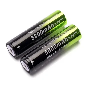 2x 18650 akumulatoru 3,7 V 5800 MAH Litija jonu akumulators +1 akumulatora lādētājs saprātīga bateriju lukturis