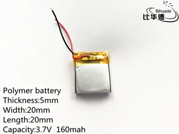 3.7 V 160mAh 502020 Litija Polimēru Li-Po li ion Baterijas šūnas Mp3 MP4 MP5 GPS PSP, mobilo, bluetooth