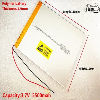 3.7 V 5500mAh 26110130 Uzlādējams Li-Polimēru Li-ion Baterijas Tablet PC