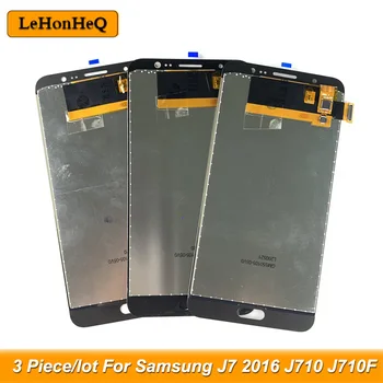 3 gabals/daudz LCD samsung Galaxy J710 lcd Samsung J7 2016 J710FN J710F J710 LCD Displejs, Touch Screen Digitizer Montāža