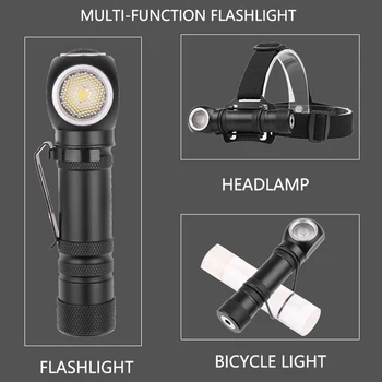 3 In 1 Muti-Funkciju Darba Lukturi Magnēts USB Lukturīti, Velosipēdu Gaismas Iebūvēts 18650 3 Režīmi XHP50 LED Arī Kā Galvas Lampa 1800mAH