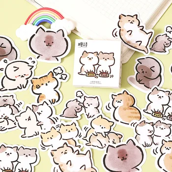 30 box/daudz Cute nerātns kaķis Dekoratīvs Kancelejas preces Plānotājs Uzlīmes Scrapbooking DIY Dienasgrāmata Albumu Stick Lable
