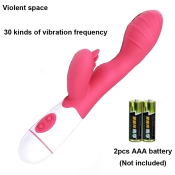 30 Ātrumiem Dubulta vibrācijas G spot Klitora stimulators Trušu Vibrators seksa rotaļlietas, lai sieviete Magic wand massager AV stick Pieaugušo rotaļlietas
