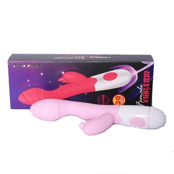 30 Ātrumiem Dubulta vibrācijas G spot Klitora stimulators Trušu Vibrators seksa rotaļlietas, lai sieviete Magic wand massager AV stick Pieaugušo rotaļlietas