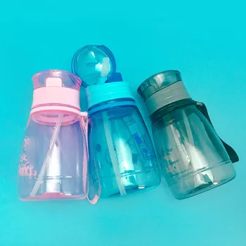 350ML Plastmasas Salmu Ūdens Kausa Leakproof Bērnu Pudele Ūdens Portatīvo BPA Free Pārgājienu Akrobāts Ar Virvi Totoro