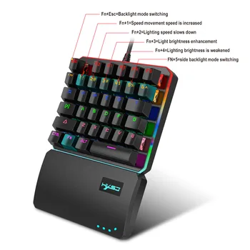 35Keys Vienu Roku Mechanical Gaming Keyboard RGB Backlit Portatīvie Mini Spēļu Tastatūra Spēļu Kontrolieri PC PS4 vai Xbox Gamer