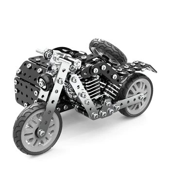 377Pcs Pusē Tricikls Montāžas Komplekts 3D DIY Metāla Puzzle Modeļa Komplekts Pieaugušajiem Bērniem Jigsaw Izglītības Rotaļlietas, Dāvanu