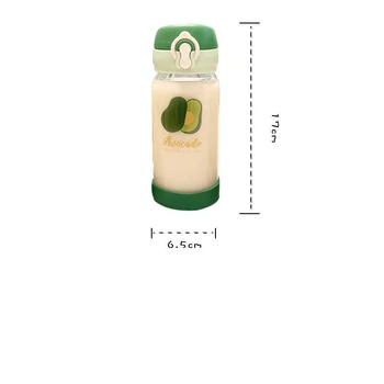 380ml Karikatūras Avokado Glāzi Ūdens Pudeli, Vienkārši Kafijas Krūze Virtuvē Lode, kas Aptver Pudeles Ūdens Termo Krūze Hydro Kolbā