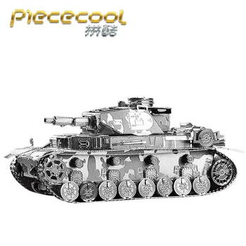 3D DIY Metāla Puzzle Modeli vācu Tanku Lāzera Griešana Jigsaw ar Lāzeru Griezti Apkopot Jigsaw Rotaļlietas Pieaugušajiem