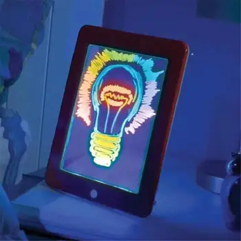 3D Gaismas Up Magic Pad LED ar Pildspalvu, Otu, Bērniem Kuģa Rakstīšanai Plastmasas Radošās Mākslas Burvju Kuģa Starpliktuvē Izglītības Bērniem