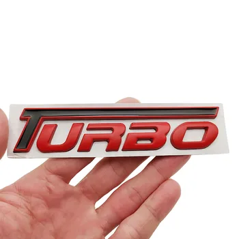 3D Metāla Uzlīmes TURBO Žetona Emblēma Ielīmi, BMW, Mercedes, Volkswagen Chevrolet Peugeot, Kia, Ford, Honda, Toyota Auto Piederumi