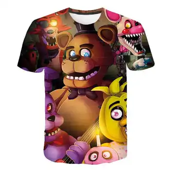 3D Piecas Naktis Fredijs T-Krekli Augstas Kvalitātes Bērnu t krekls Zēnu/Meiteņu Drēbes, Bērnu T Krekls Kpop FNAF Multenes, anime t-veida