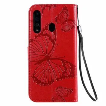 3D tauriņš telefonu gadījumā Samsung A20E A60 M40 M30 A50 A70 A40 A30 N10 A10 M20 A2 core A3 A5 A6 A7 A8 A9 2018 uz lietu + pildspalva