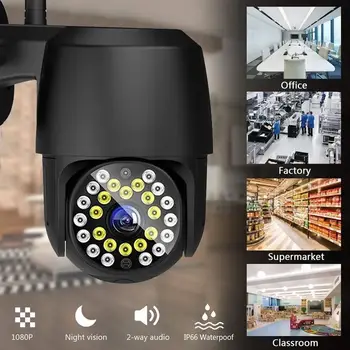 3MP PTZ IP Kameras Wifi Āra Auto Izsekošana, Bezvadu Drošības Kameru Pan Tilt 4X Digital Zoom Tīklu CCTV Uzraudzības Onvif Cam