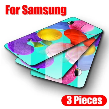 3PCS Rūdīta Stikla Samsung A51 51 Screen Protector for Samsung Galaxy A51 A71 Samsang M11 M21 M31 Glas Aizsardzības Plēves