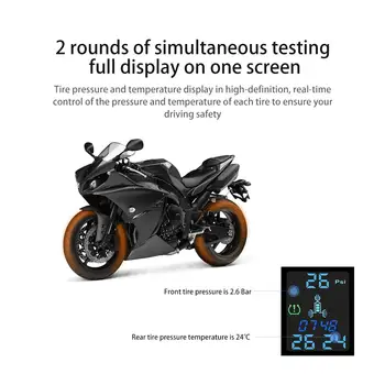 3PCS Sensors TPMS USB Interfeiss Riepu Spiediena kontroles Jaunu Motociklu Riepu Spiediena Trauksmes 2020 Bezvadu