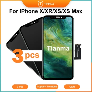 3PCS TFT iphone X XR XS XsMax LCD NAV Dead Pixel ar 3D skārienekrāna Montāža Nomaiņa ar Senor Gredzenu iPhone X