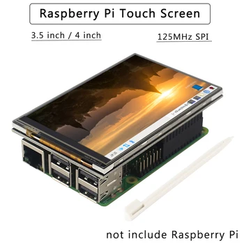 4 collu 3.5 collu Touch Screen Aveņu Pi 4B/3B+/3B 125MHz SPI LCD Displejs Raspbian/Ubuntu/Kali/Retropie