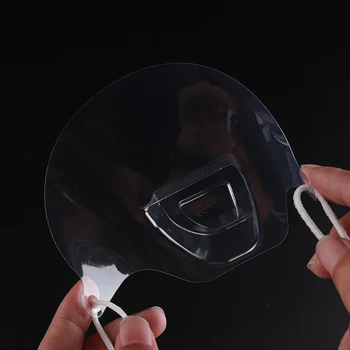 40 gabali maska ēdināšanas caurspīdīga maska anti-miglas vides aizsardzības plastmasas pārtikas hotel virtuves novērstu siekalas