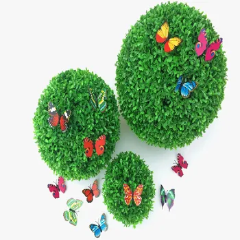 40cm, Zaļā Zāle Bumbu Plastmasas Augu Ornaments Partijas Apdare Dārza Dekori Kāzu Dekorēšana Mākslīgie Ziedi DIY Zāle Bumbu