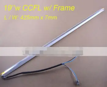 425mm*7mm CCFL Aizmugurgaismojuma Lampas ar Rāmi/turētājierīcē, Dubultās lampas 19inch wide LCD Monitora Ekrāna Paneļa Montāža 20pcs