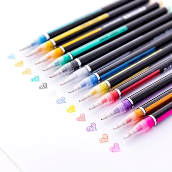 48 Krāsas Gēla Pildspalvu Komplekts Zīmēšanas Gleznošanas Krāsas Spīguļi, Mākslas Marķieri, Pildspalvas Skolas Skolēnu Birojs Rakstiski Kancelejas Preces, Dāvanas, Piederumi