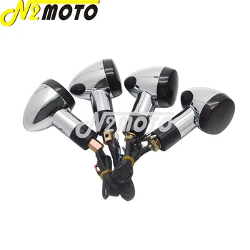 4gab 12V E4 LED Priekšējais Aizmugurējais Pagrieziena Signāla Indikators SUZUKI Bulvārī M109R VRZ1800 2006-2013 Motociklu Lampas Blinker