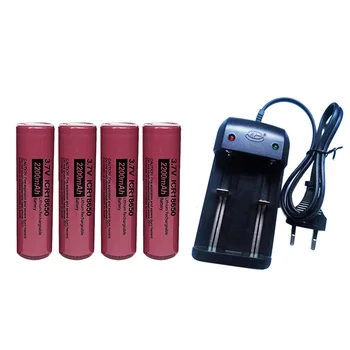 4gab 3,7 V 18650 Litija Akumulators 2200mah 3.7 Volt ICR18650 Li-ion Baterijas+ 18650 2Slot Akumulatora Lādētājs es plug