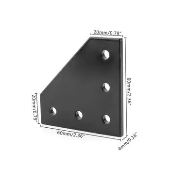 4gab 5-hole Kopīgā Plates 90 Grādu Stūra Leņķis 2020. gadam, Alumīnija Profilu WXTC