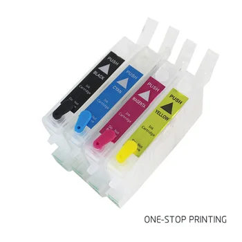 4gab/set T0631 Uzpildāmas tintes kārtridžs epson STYLUS C67 C87 C87PE CX4100 CX4700 CX3700 printeri ar AUTO RESET CHIP