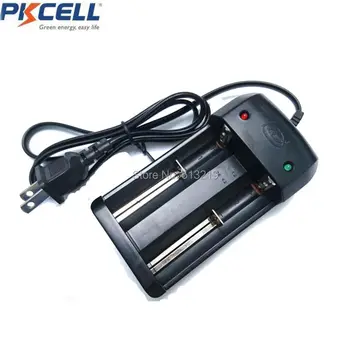 4PC PKCELL ICR18650 2200mAh 3,7 V Li-jonu Akumulators Flat Top un 2slot lādētāju ar ES plug 18650 14500 26650