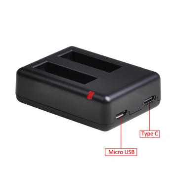 4X Bateriju, Insta360 ONE X Kamera, Baterijas + Dual USB Lādētājs ar C Tipa Ostu