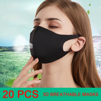 5-20PCS korejas 3D Anti Putekļu Maska PM2.5 Gaisa Piesārņojuma Mutes, Sejas Maska Ziemas Mazgāt Atkārtoti Maskas Vīrieši Sievietes