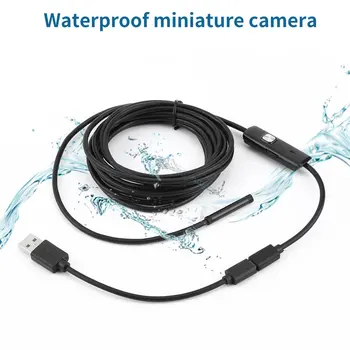 5.5 mm Endoskopu, Kamera HD, USB Endoskopu, Ar 6 LED 1/1.5/2/3.5/5M Mīksto Kabeļu Ūdensizturīgs Pārbaudes Borescope Android PC