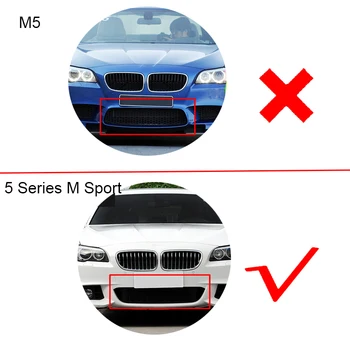 5 Sērijas Aizmugurējo Difuzoru BMW F10 M Sport M Tech Sedans 2012. - 2016. gadam FRP Oglekļa šķiedras dual izplūdes 2 no Aizmugures Bufera Lūpu Spoilers