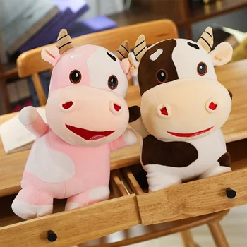 50/60/70 cm cute govs plīša rotaļlietas dzīvnieku karikatūra govs mīksto uz leju kokvilnas piepildīta lelle kawaii bērnu dzimšanas dienas dāvanu, pāris brīvdienu dāvanu