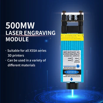 500MW Griešanai Zilā Gaisma 450 nm Lāzera Modulis Galvu TRONXY X5SA Series 3D Printeri Komplekti DIY lāzera Gravēšanas Mašīnas