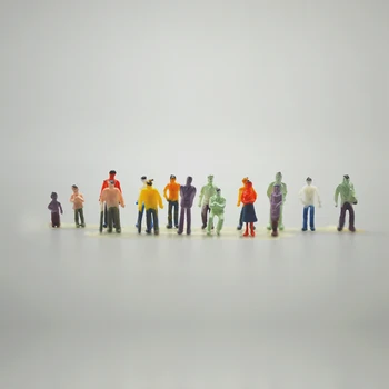 500pcs DIY 1/75 Mēroga Modelis dzelzceļa Ēkas Cilvēki, Rotaļlietas, Krāsotas Modelis Vilciena Pasažieri Skaitli, Diorāma Dzelzceļa Skatuves Izkārtojuma Komplektu