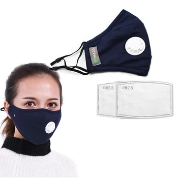 50GAB Kokvilnas Maskas PM2.5 Mutes, Sejas Maska ar 2 salona Filtri Vīrieši Sievietes