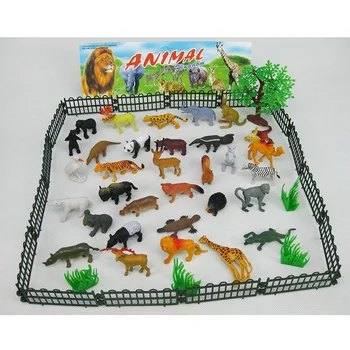 53pcs/komplekts Mini Dzīvnieku Pasaules Zoo Modelis Attēlā Rīcības Rotaļlietu Komplekts Karikatūra Simulācijas Dzīvnieku Jauki Plastmasas Vākšanas Rotaļlietas Bērniem